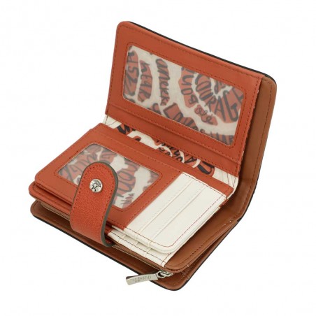 ANEKKE | Portefeuille compact femme "Alma" | Porte-monnaie et cartes taille moyenne style original pas cher