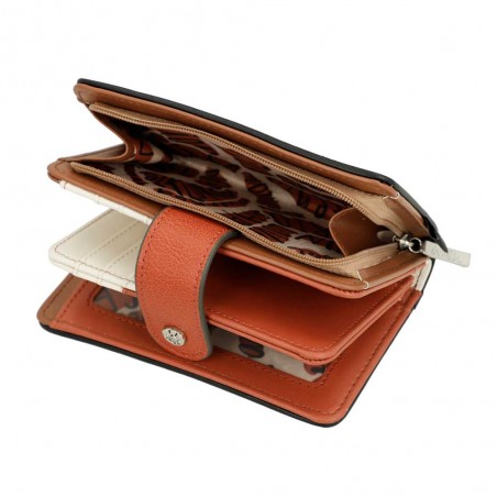 ANEKKE | Portefeuille compact femme "Alma" | Porte-monnaie et cartes taille moyenne style original pas cher