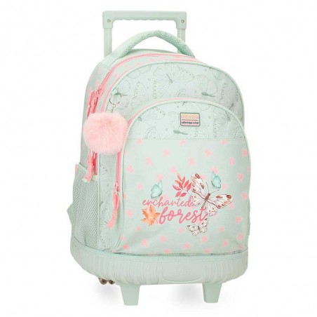 MOVOM | Sac à dos à roulettes "Enchanted Forest" | Sac trolley fille scolaire et loisirs original solide pas cher