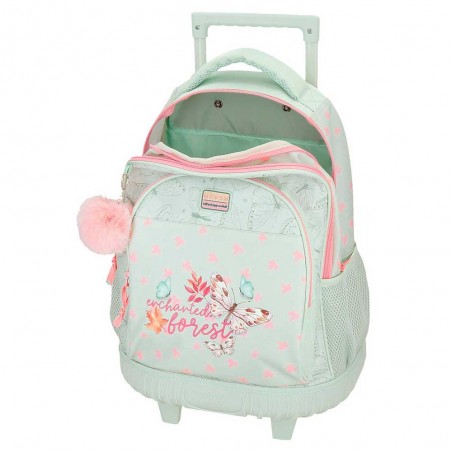 MOVOM | Sac à dos à roulettes "Enchanted Forest" | Sac trolley fille scolaire et loisirs original solide pas cher