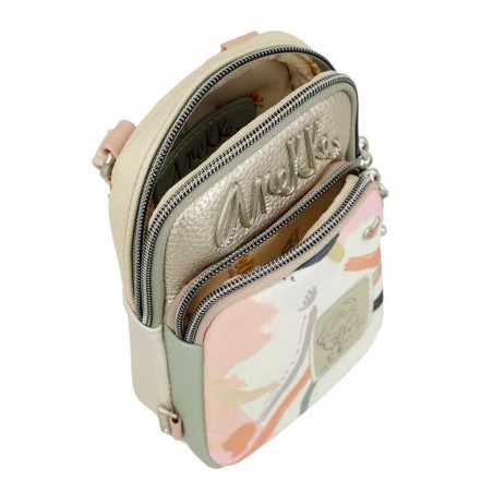 Anekke | Mini sac femme "Smart" | Pochette téléphone bandoulière vegan coloris pastel métallisés pas cher