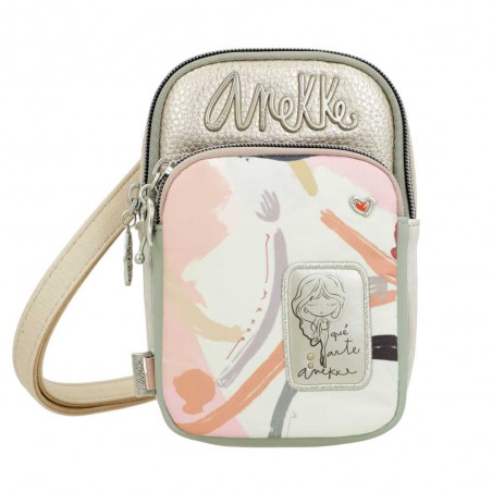 Anekke | Mini sac femme "Smart" | Pochette téléphone bandoulière vegan coloris pastel métallisés pas cher