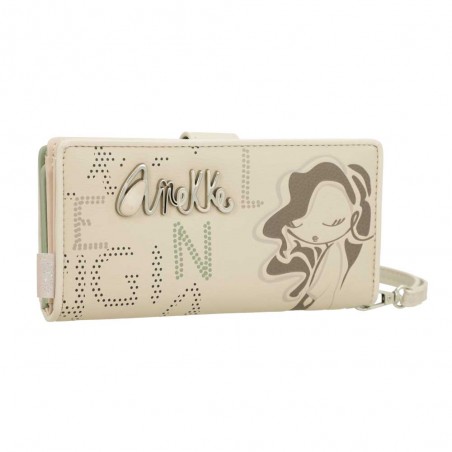 Anekke | Portefeuille tout-en-un femme "Original" beige | Compagnon porte-cartes marque Anekke pas cher