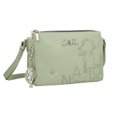 Anekke | Sac bandoulière 3 cpts "Original" vert | Sac femme porté croisé marque Anekke pas cher