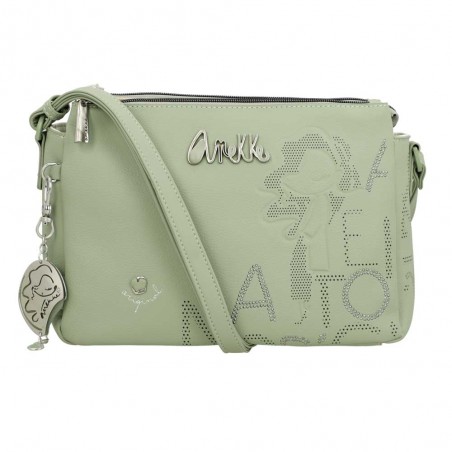 Anekke | Sac bandoulière 3 cpts "Original" vert | Sac femme porté croisé marque Anekke pas cher