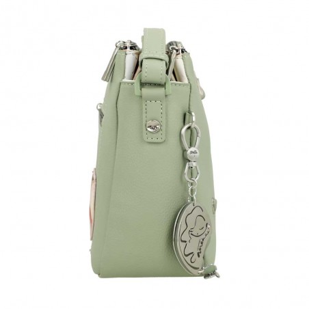 Anekke | Sac bandoulière 3 cpts "Original" vert | Sac femme porté croisé marque Anekke pas cher