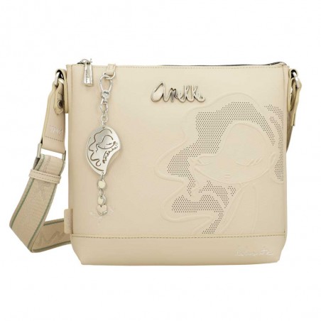 Anekke | Sac bandoulière femme "Original" beige | Sac porté croisé taille moyenne marque Anekke pas cher