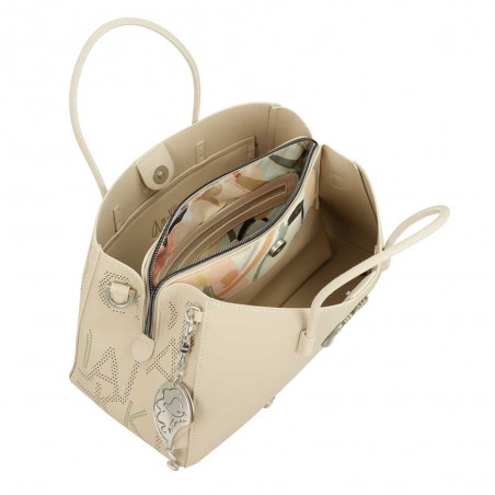 Anekke | Sac à main anses courtes "Original" beige | Sac femme porté main avec bandoulière marque Anekke pas cher